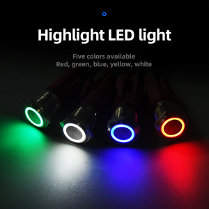 Waemin Ring Blue LED Light 16mm Panel Mount SPDT <strong>DPDT</strong> Latching/ Momentary Metal LED <strong>Push</strong> <strong>Button</strong> <strong>Switches</strong> IP65 IP67 Waterproof - Product Image 6