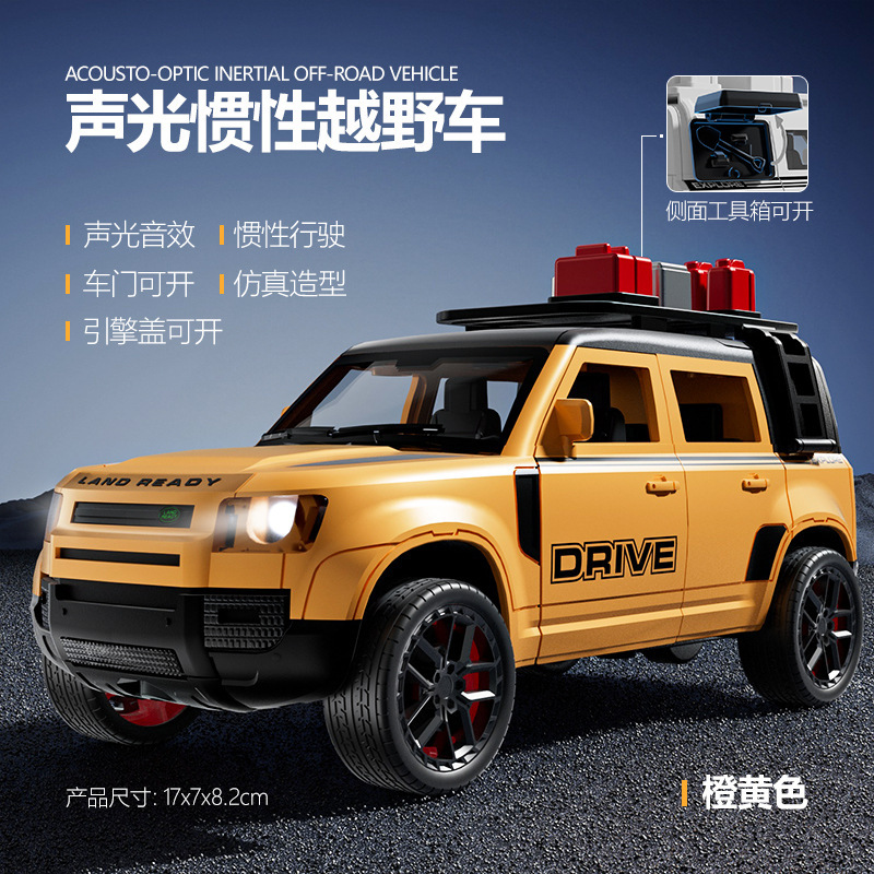 Ht8601-yellow sound-and-light inertial off-road vehicle