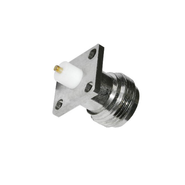 RF N Female Connector Straight Flange Solder Coax