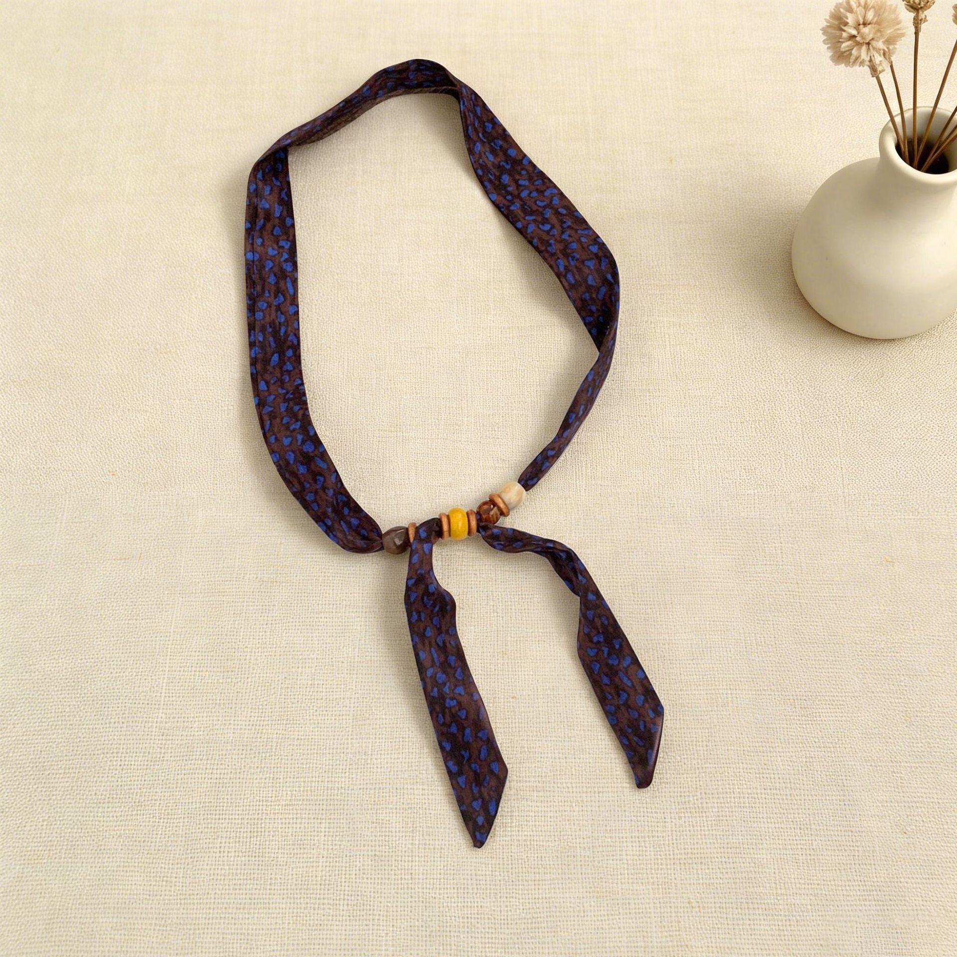 leopard print blue-brown
