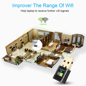 WiFi网络适配器双频2.4GHz 5ghz免费驱动程序Realtek RTL8811CU芯片迷你USB无线网卡600Mbps - Product Image 4