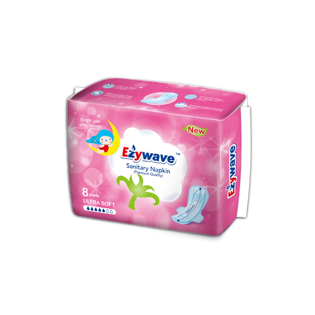 OEM/ODM temizlik peçeteleri imalatı toptan pamuk Menstrual pedleri tek kullanımlık kadın temizlik peçeteleri