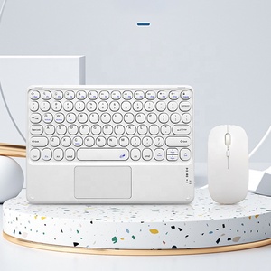 Miniteclado inalámbrico BT con retroiluminación para tableta, teclado español recargable y ratón, combo de ipad para portátil - Product Image 1