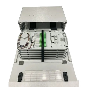 ftth ODF 24 48 72 96 144FO光纤机架安装配线架ODF FIST-GPS2，用于支持8个GPST拼接托盘 - Product Image 1