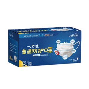 环保3层一次性安全面罩双鼻梁设计柔软弹性耳环透气织物面罩 - Product Image 4