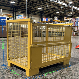 Có thể gập lại xếp chồng lưu trữ lồng kim loại đóng mở <span class=keywords><strong>container</strong></span> cho hậu cần hàn Pet <span class=keywords><strong>container</strong></span> - Product Image 1