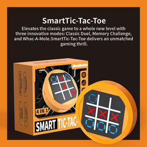 MERRYCOO 4 in 1ミニTic Tac Toe Bolt Game,電子ハンドヘルドパズルゲームコンソールWhack-a-Moleファミリー楽しい旅行ボードゲーム - Product Image 5