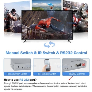 Xput Model Ultra HD 4K 60Hz 30Hz 2.0 HDMI Switch <strong>4</strong> in <strong>4</strong> Out 4x4 Matrix hdmi Switch Splitter V2.0 With IR RS232 Audio Extractor - Product Image 6