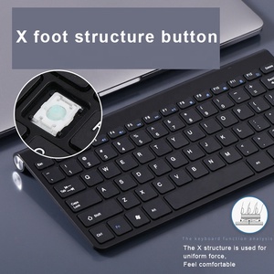 Miniteclado y ratón inalámbrico recargable con receptor USB, resistente al agua, 2,4 GHz, para portátil, Notebook, PC y ordenador - Product Image 3