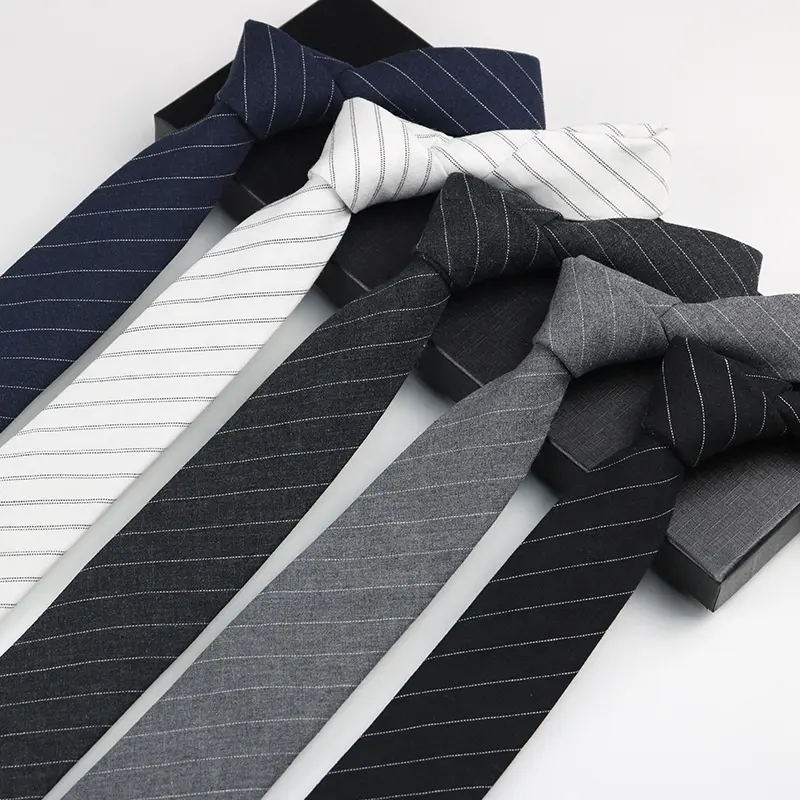 Cravatte da uomo di alta qualità all'ingrosso cravatte a righe lussuose formali 26 colori cravatta in cotone coreano