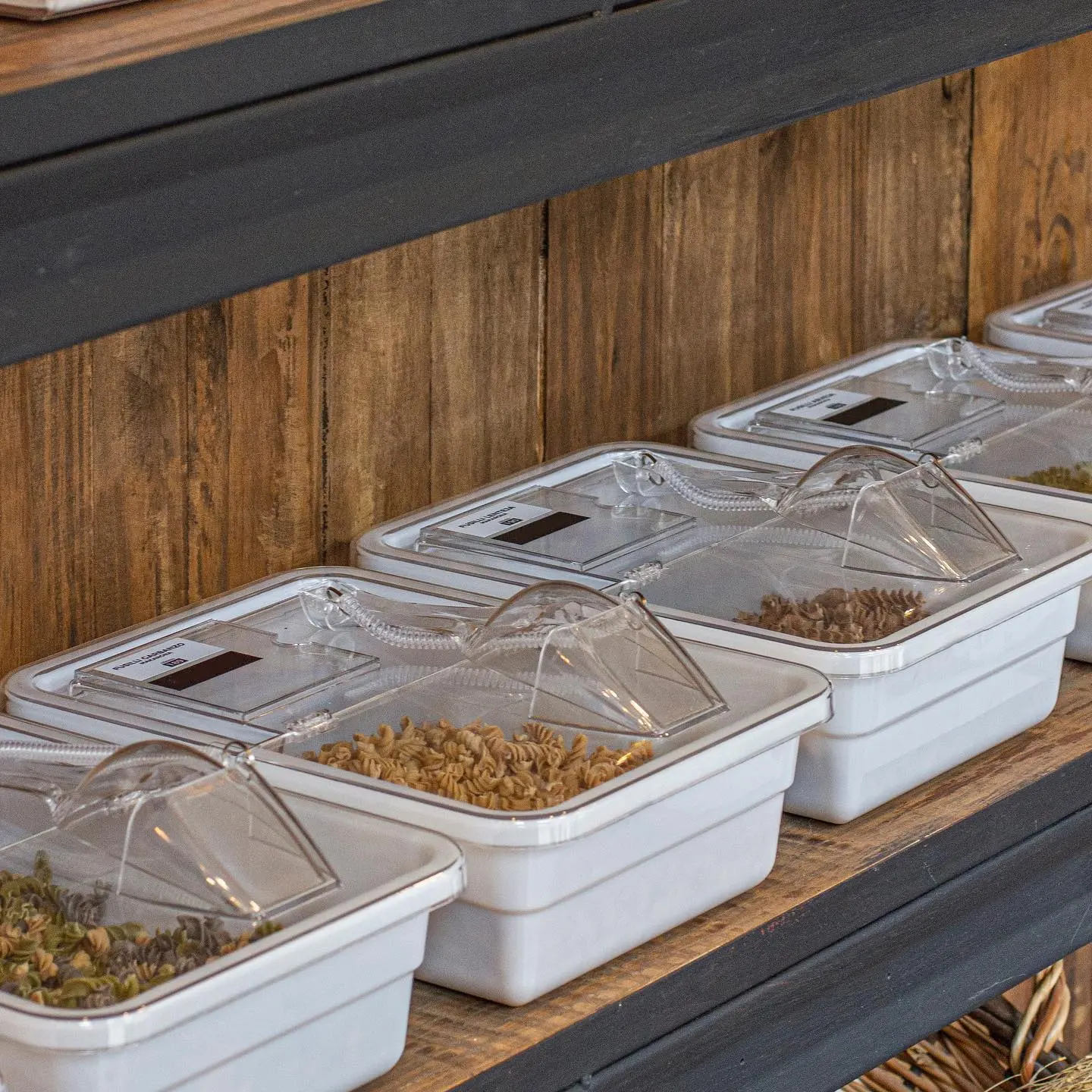 Ecobox nova chegada grau alimentício doces bin bin recipientes de plástico de armazenamento de alimentos a granel