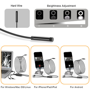 Portable Borescope Inspection Snake <strong>Camera</strong> IP67 Waterproof Semi-Rigid Cord Endoscope for Pipe Inspection 8mm for IOS and Type-<strong>C</strong> - Product Image 2