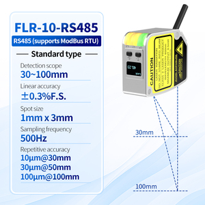 Sensor de Desplazamiento láser analógico de 4-20mA de alta precisión, para mediciones de ángulo de medición de posición lineal de 30-100mm - Product Image 1