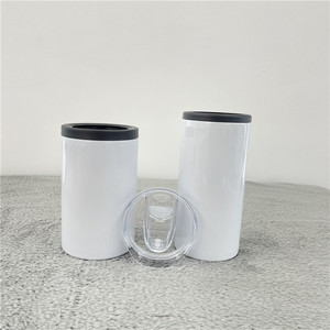 Çift iki fonksiyon süblimasyon 12oz soğutucu Tumbler Combo olabilir iki kapaklı 304 çift duvarlı paslanmaz çelik yalıtımlı kupa - Product Image 4