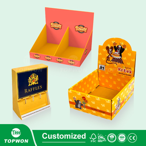 Retail Various Shape <strong>Three</strong> 3Tier 5Tier Cardboard <strong>Display</strong> Unit <strong>Counter</strong> Top <strong>Display</strong> <strong>Table</strong> - Product Image 6