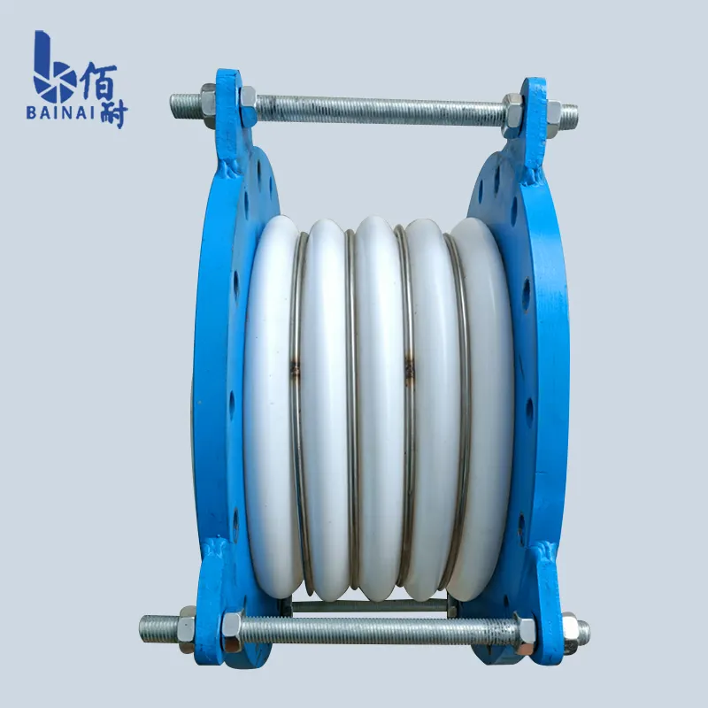 metal bellows flanged end flexibility metal coupled expansion joint stainless steel ptfe