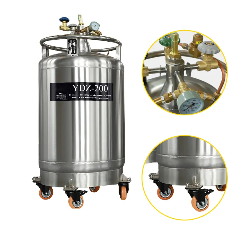 Резервуар для накачки жидкого азота под давлением 200 л YDZ-200 для подачи жидкого азота/производства мороженого с жидким азотом