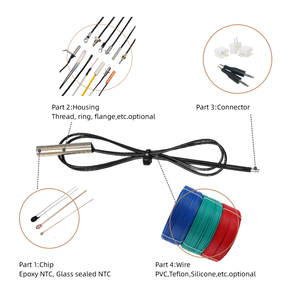 Fast Response Ntc Thermistor 1% 2% 5% 1K 2K 2.7K 3K 4.7K 5K 10K 50K 100K Temperature <strong>Sensors</strong> - Product Image 5