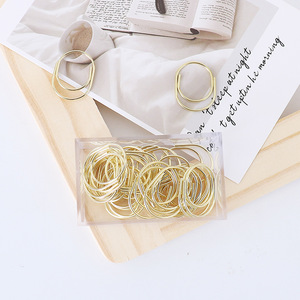 2024 mới 25mm mini giấy màu Clip sáng tạo hình dạng kim loại giấy Clip trở lại loại kim xuyên biên giới cung cấp độc quyền - Product Image 2