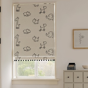 Modern Roman <strong>Window</strong> Curtain for Small Bay <strong>Windows</strong> Simple Children's Room Blackout Roll-Pull Foldable Curtain for Home Use - Product Image 1