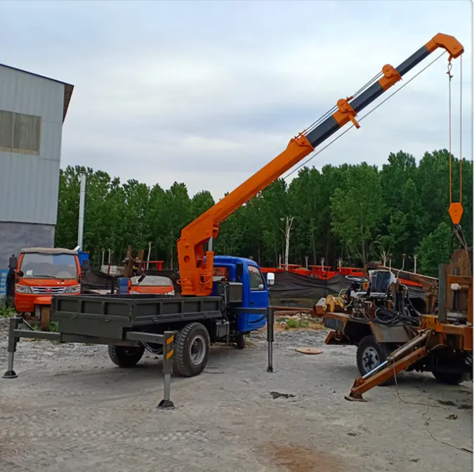Gratis Pengiriman!! Lift Knuckle Sisi Boom Crane Kapal Crane untuk Mobil Truk Forklift Hidrolik Boom Crane
