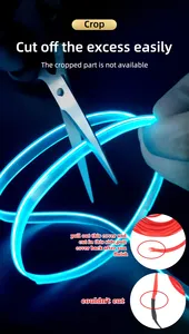 แถบไฟ LED สำหรับตกแต่งภายในรถยนต์ไฟตกแต่งโลโก้ตามต้องการ - Product Image 5