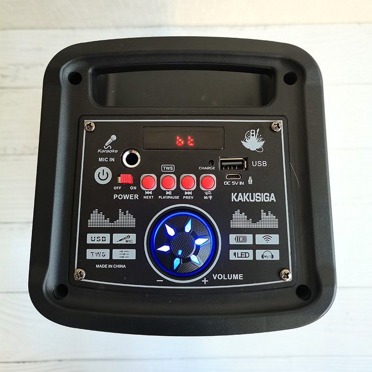 KAKUSIGA вечерние беспроводные колонки KSC-671 для дома KTV, двойной рупор, 3D объемный звук, портативная колонка для караоке с микрофоном