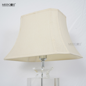 Meerosee餐厅台灯织物灯罩台灯玻璃发光二极管台灯MD87661