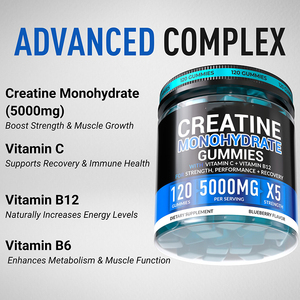 Sakızlı formda özel etiket kreatin kreatin ön egzersiz Gummies 5000mg kreatin monohidrat Gummies - Product Image 3