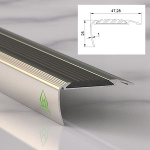 Bords de carreaux en aluminium nouvellement conçus avec des bandes décoratives en métal pour le nez de l'escalier - Product Image 6