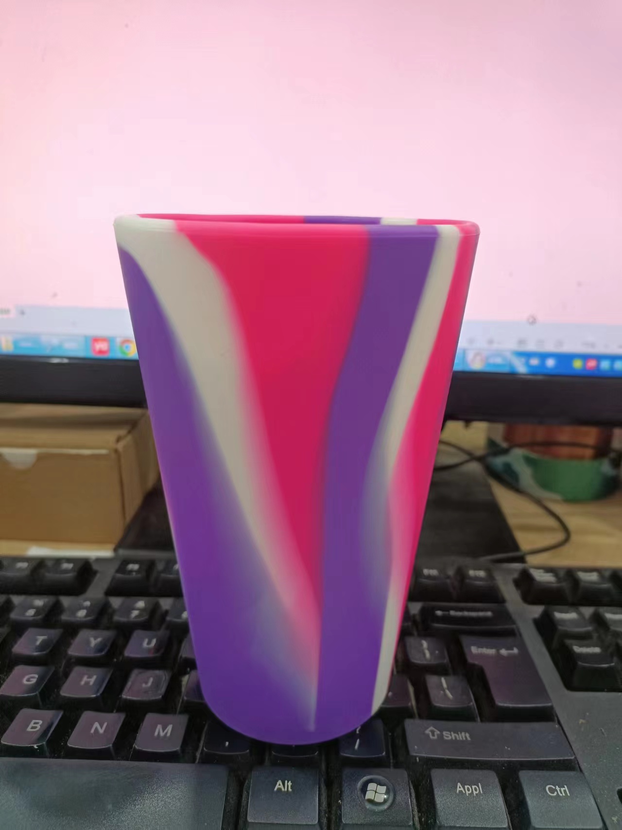 Pink-Purple-White
