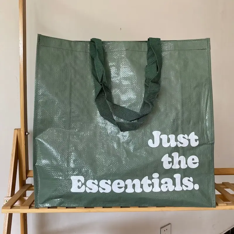 O costume reciclável amigável de Eco laminou o saco tecido PP com punho longo