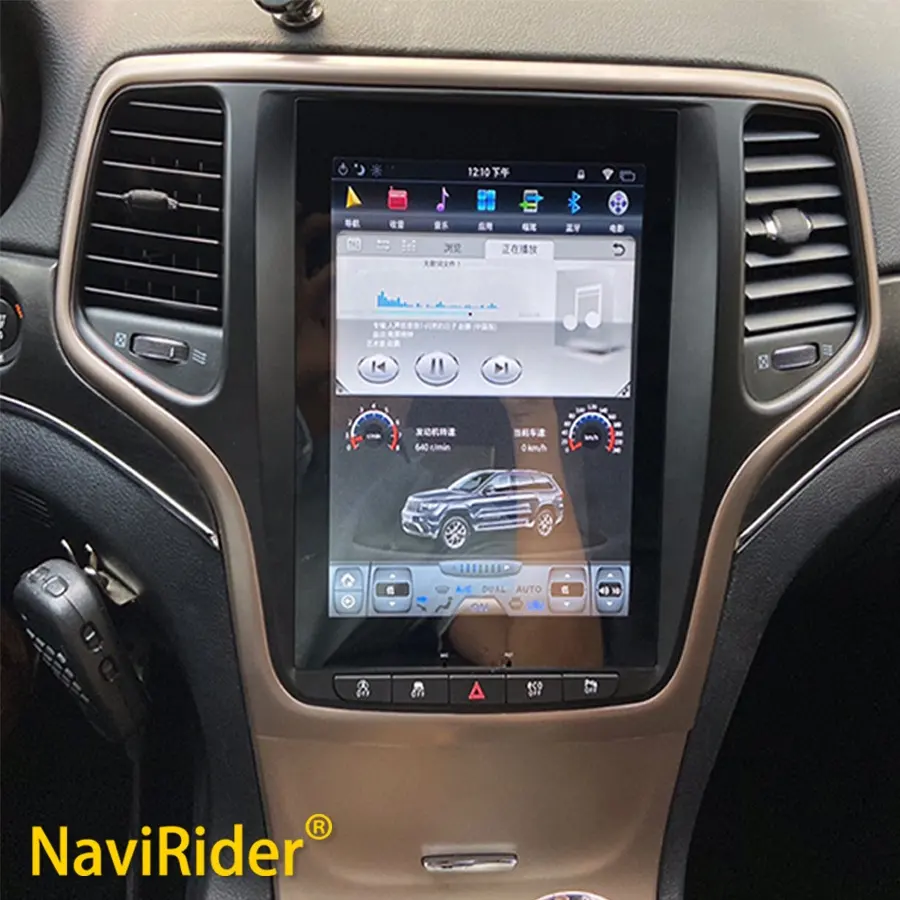 8 + 256G Android 13 Tesla ekran araba Video oynatıcı radyo için Jeep Grand Cherokee 2014 2015 2016 araba Stereo GPS Navigator multimedya