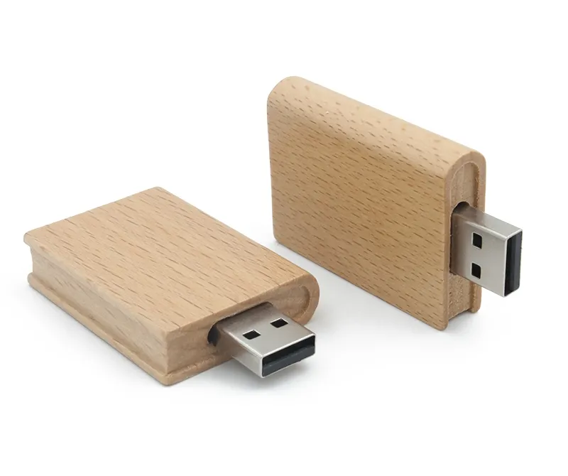 Umwelt freundlicher USB-Stick 8GB 16GB USB-Stick Benutzer definiertes Logo Buchform USB-Speicher 2.0 3.0 Flash-Laufwerk Pen drive 32GB Holz USB