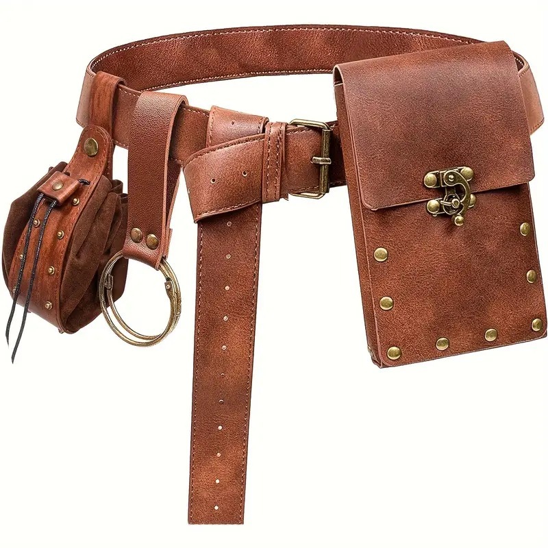Sac banane marron à rivets 310g