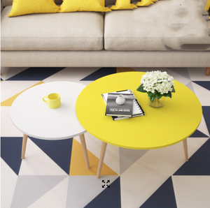 Contemporary Round Nesting Bent Black Gold Metal Side Glass Marble Stone Mdf Wood Coffee <strong>Table</strong> Nest of <strong>3</strong> <strong>Table</strong> <strong>Set</strong> Nesting <strong>Table</strong> - Product Image 4