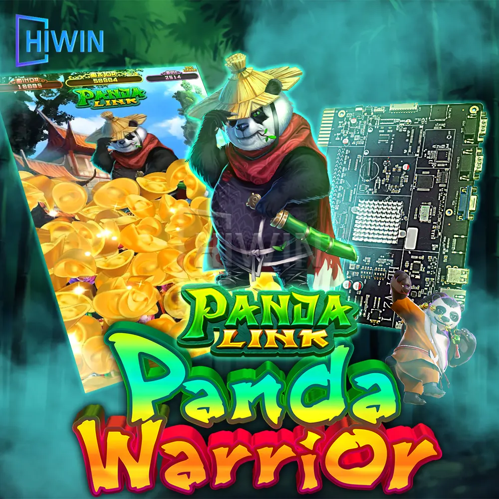 Mesin game Panda Link 6 in 1, permainan keterampilan video 32 inci kabinet vertikal