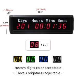 1 Zoll 9 Ziffern Innenwand montage 999 Tage LED Countdown Timer Digital programmier bar 7 365 Tage Digital Count Up Clock