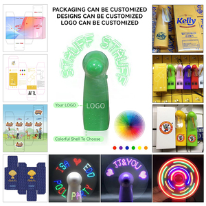 Mini portátil, práctico Led, mensaje personalizado, ventilador de batería, pantalla Led programable, programa eléctrico de mano, ventilador, regalos para invitados