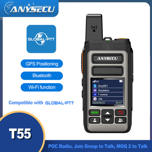Giá rẻ 4 gam anysecu T55 PoC Mạng đài phát thanh Wifi Sim thẻ Walkie Talkie làm việc với Real PTT/globalptt/zello/PoC Sao - Product Image 4