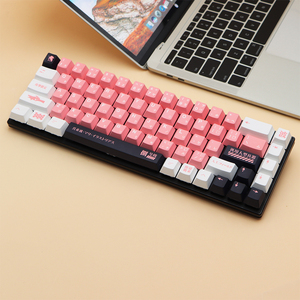 EVA-08 129键键帽定制PBT樱桃轮廓染料升华键帽粉色适用于Gateron Kailh Cherry MX开关键盘 - Product Image 5