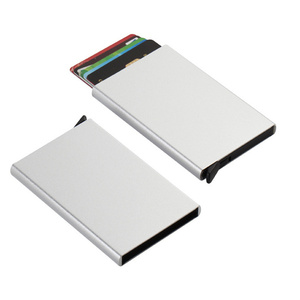 गर्म बेच कस्टम लोगो फैशनेबल पीवीसी चमड़े एल्यूमीनियम धातु आरएफआईडी अवरुद्ध आईडी क्रेडिट कार्ड आस्तीन कार्ड धारक - Product Image 6