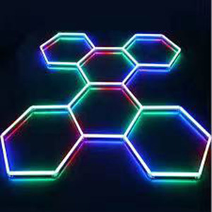 Fabbrica di auto laboratorio luce a nido d'ape disegno geometrico tradurre esagonale Led luce RGB - Product Image 2