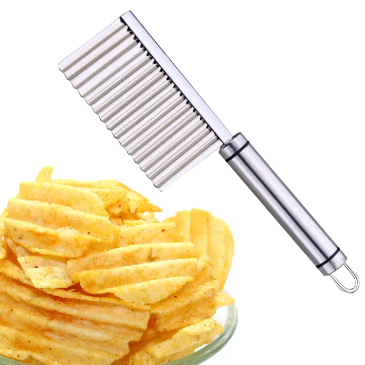 Crinkle Cutters Crinkle Cutting Tool French Fry Slicer Stainless Steel wave Blade Vegetable Salad Chopping Knife