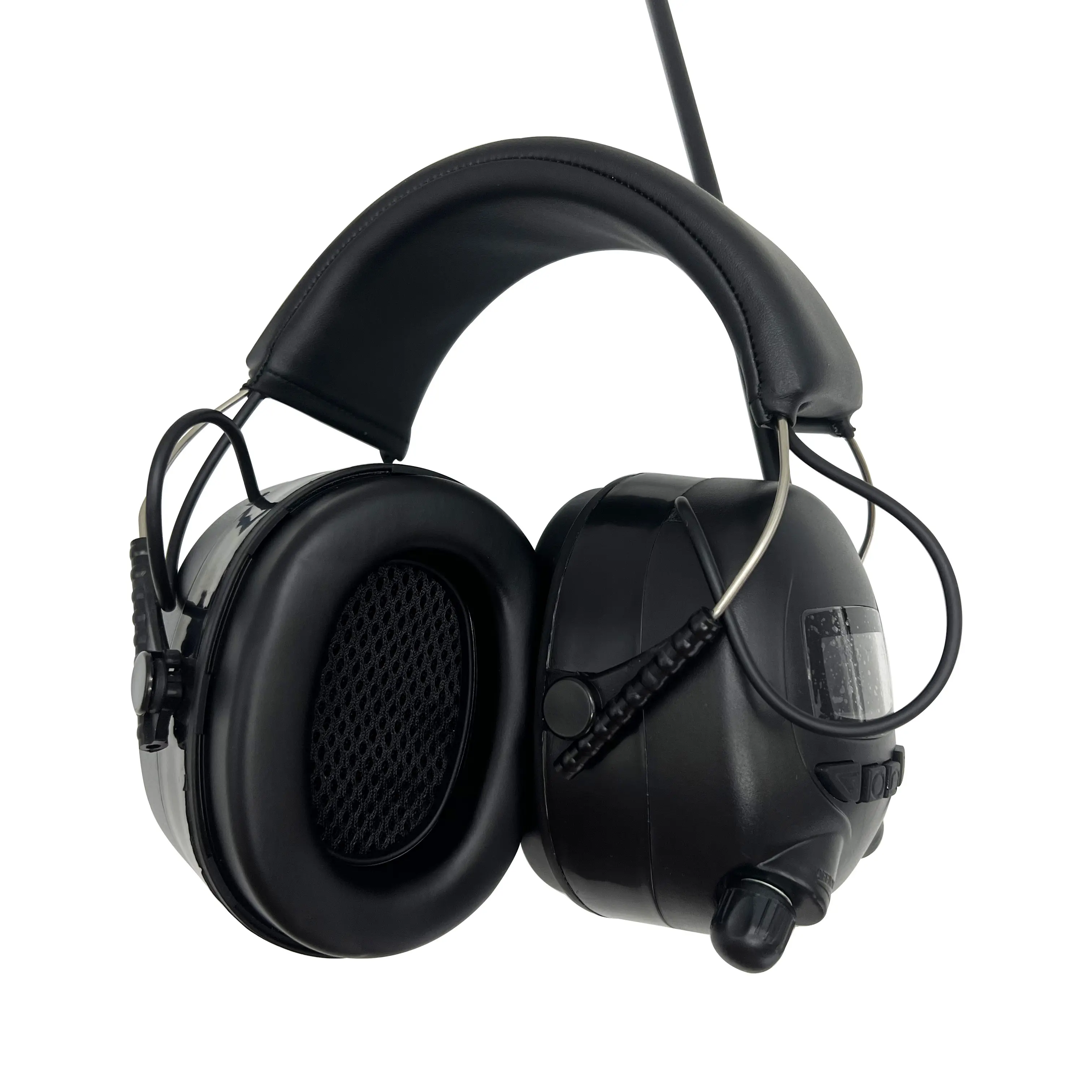 Industrial Am/fm Radio Headphone foldable Hearing Protection earmuffs with External microphone