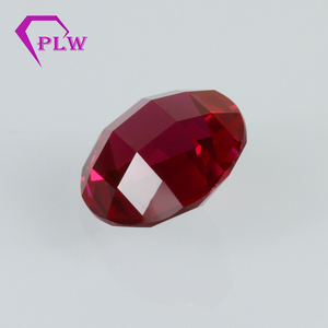 Provence Gems Loose Synthetic Corundum Gemstone <strong>Ruby</strong> 3# 5# 8# Round Checker Cut Loose Polished <strong>Ruby</strong> Stone