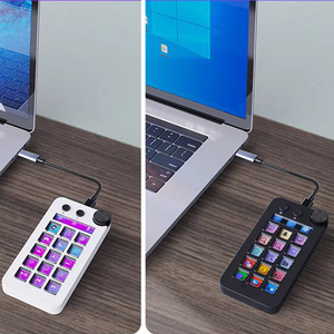Teclado Visual con cable USB, almohadilla Digital, consola de calculadora con retroiluminación LED, programación de teclas inteligentes, teclado de ordenador personalizado, nuevo producto