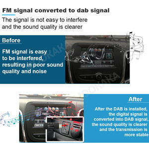 Mookaka Bộ khuếch đại tín hiệu vô tuyến xe hơi trong ăng ten xe hơi Bộ chuyển đổi kỹ thuật số giải mã Bộ điều chỉnh âm thanh Bộ khuếch đại USB <span class=keywords><strong>Android</strong></span> FM - Product Image 4