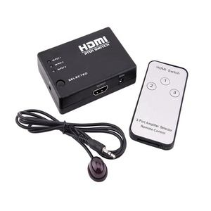 Interruptor hdmi 1080p, 3 puertos, splitter, 3 en 1, Adaptador convertidor de audio y vídeo con control remoto IR, venta al por mayor de fábrica - Product Image 1