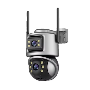 ICSEE 6MP telecamera di sicurezza WiFi a doppia lente con rilevamento umano PTZ Camera sensore CMOS Micro scheda SD opzioni di memorizzazione dei dati - Product Image 1